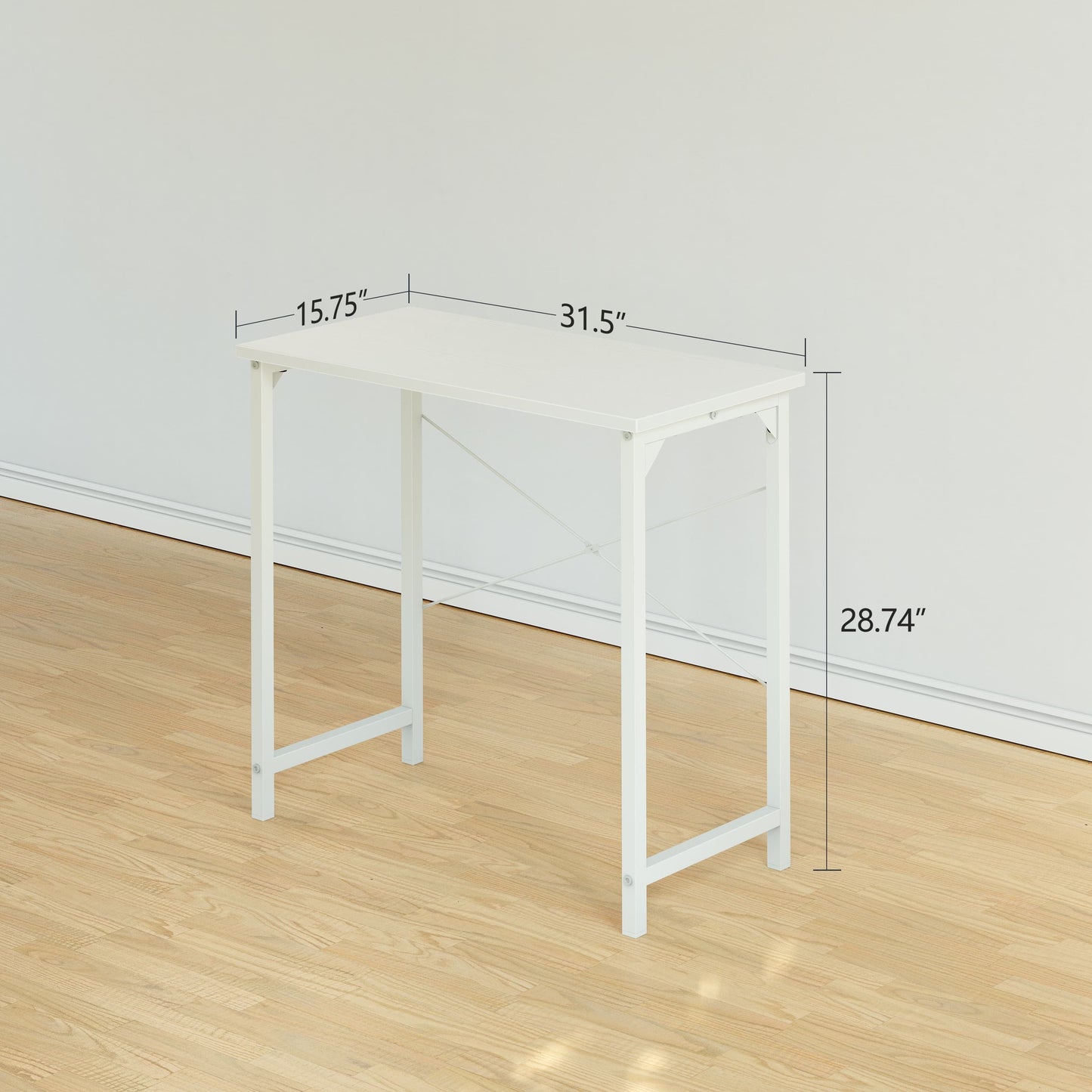 32 Inch Computer Desk, Small Home Office Desk for Small Spaces, Modern Simple Style for Home Office Study, Perfect for Students and Adults, White
