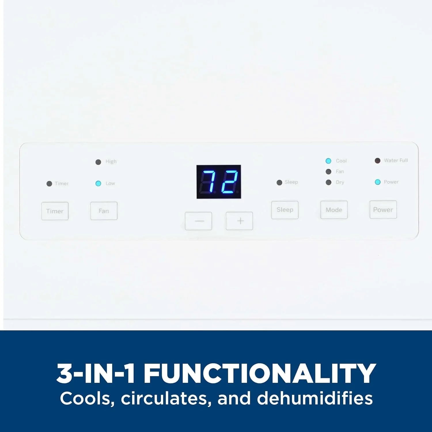 6,100 BTU Portable Air Conditioner for Small Rooms up to 250 Sq Ft., 3-In-1 with Dehumidify, Fan and Auto Evaporation, Included Window Installation Kit 6100 BTU White
