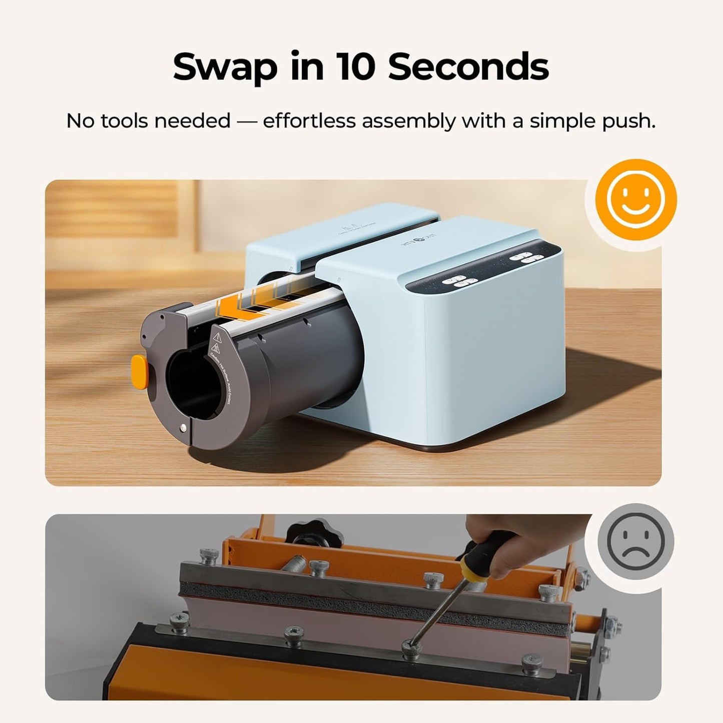 A200 Tumbler Heat Press Attachment - Full Cup Heat Press for 40 OZ Handled Tumbler, Comes with a 40 OZ Tumbler with Handle, Install and Replace in Seconds, Built to Last 10000+ Presses