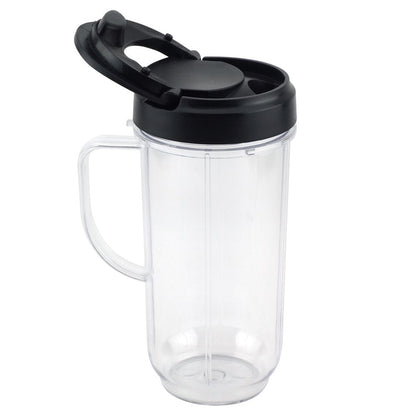 22 Oz Tall Cup with Flip Top To-Go Lid and Cross Blade Replacement Parts for Magic Bullet 250W MB1001 Blenders