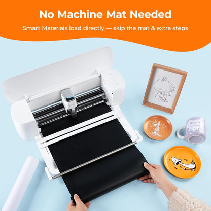 Loklik Cutting Machine 2 by HTVRONT Purple & Smart Permanent Vinyl 13" X 7Ft & Transfer Tape Roll 50FT