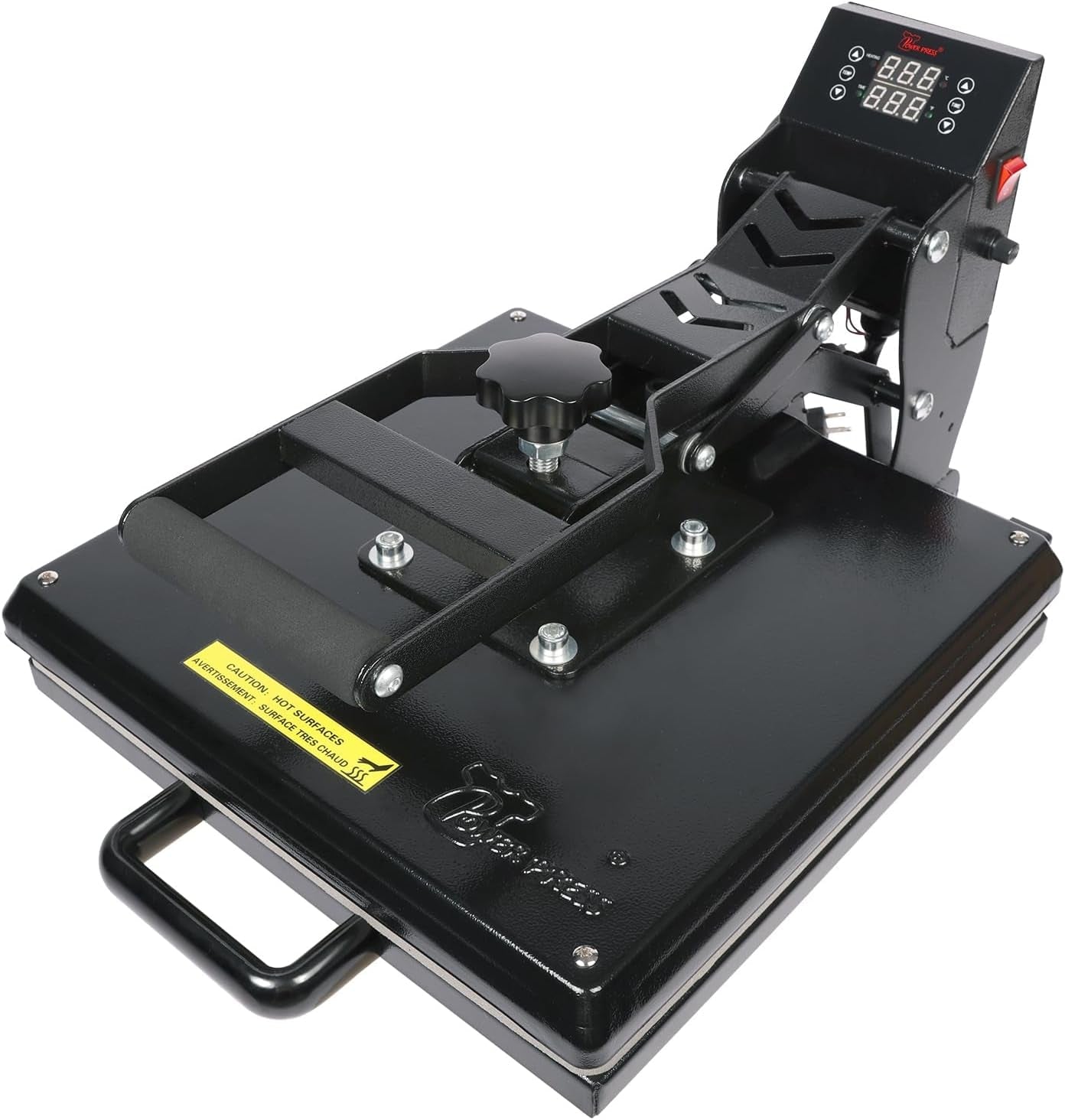 Industrial-Quality Digital Sublimation Heat Press Machine for T Shirt, 15X15 Inch, Black