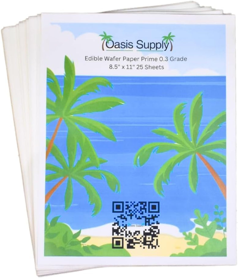 Oasis Supply 25 Piece O-Grade Wafer Paper Pack, 8" by 11"