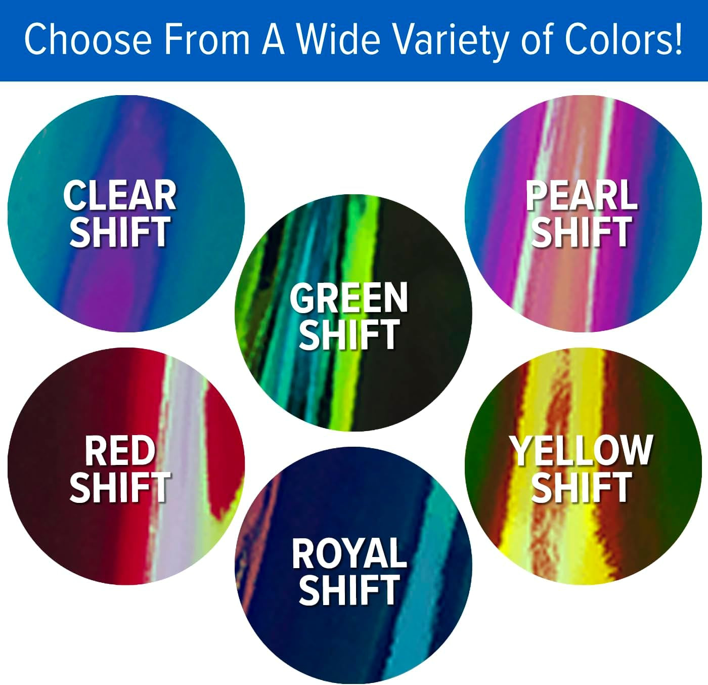 Stahls’ Color Shift HTV – Cad-Cut Chroma Bling Heat Transfer Vinyl – 12” X 3Ft – High-Gloss Finish – Lab Tested 25+ Washes – Works with Any Vinyl Cutter & Safe for Laser Cutters – Clear Shift