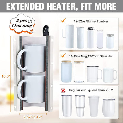 Bettersub Tumbler Mug Heat Press Machine 30 OZ 20 OZ 16 OZ Sublimation Straight Skinny Tumbler Mug Sublimation Print 11 OZ 15 OZ Sublimation Mug Heat Transfer Teal
