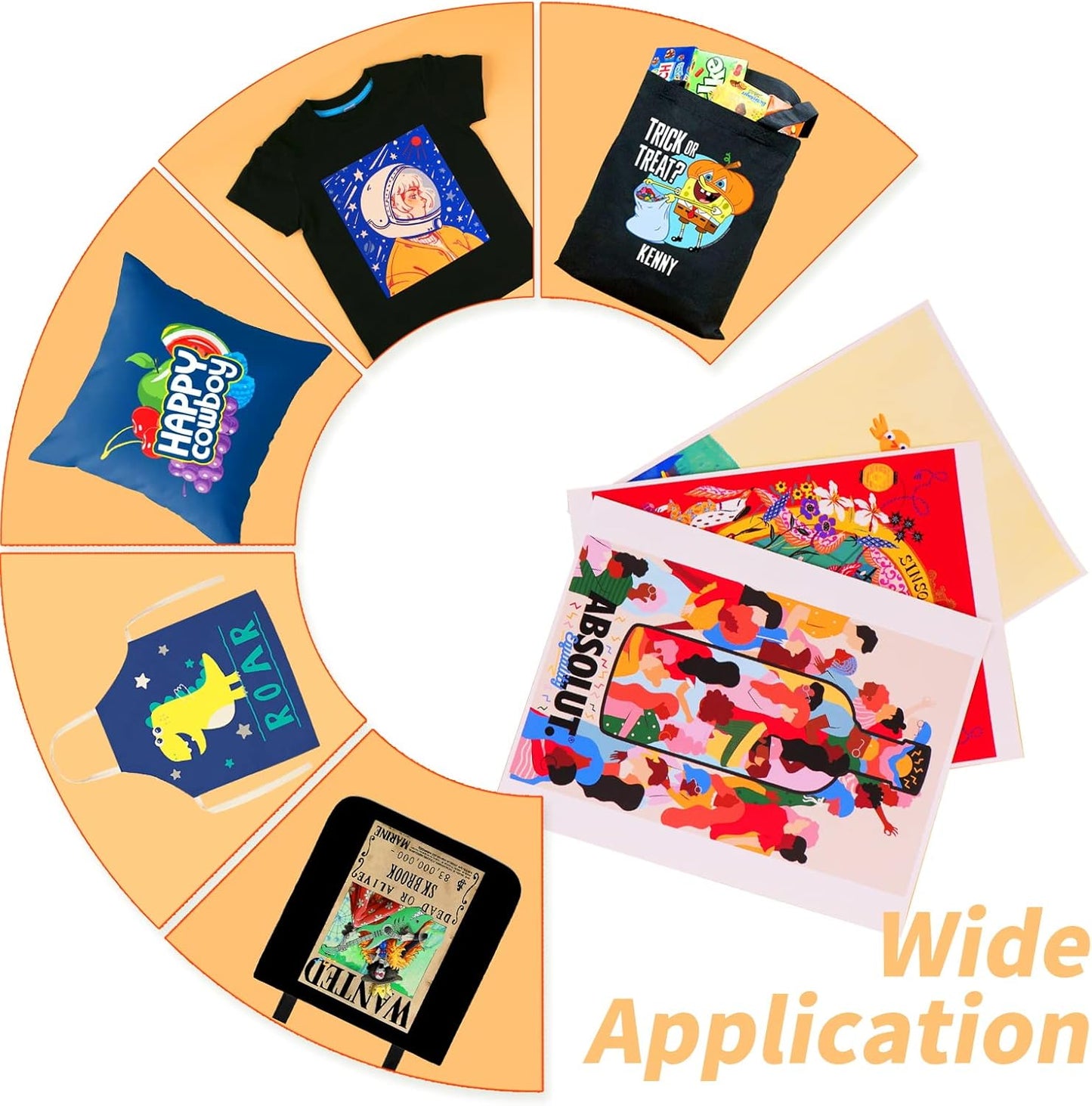 Heat Transfer Paper for Dark Fabric - 10 Sheets 8.5"X11" Printable Heat Transfer Vinyl for Inkjet Printer - Wash Durable Iron on Transfer Paper