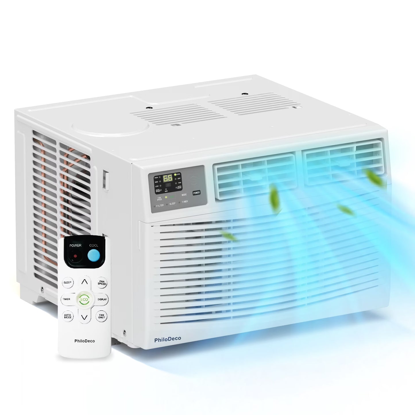 14000 BTU Window Air Conditioner 700 Sq Ft. Ac Units Intelligent , LED Diswplay Screen, with Remote Control, Can Be Used as a Dehumidifier/Fan, Operates Quietly, Energy-Saving. 24 Timer