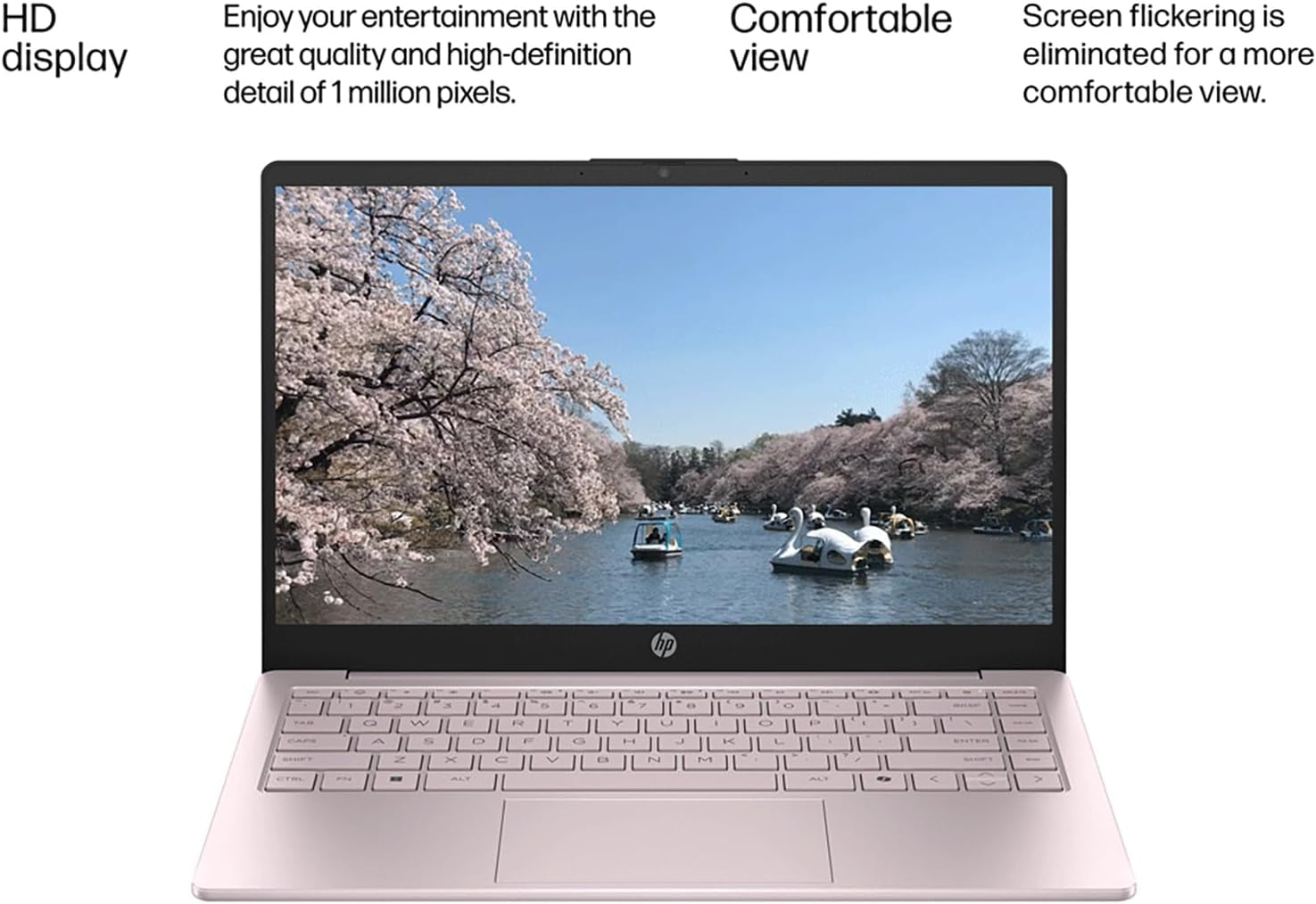 HP Laptop 2026 Edition with Copilot AI, 16GB RAM, 1TB SSD + 128GB UFS, Intel Processor, Long Battery Life, Lightweight, 1 Year Office 365, Windows 11 Home S for Students & Office, Type-C HUB, Pink