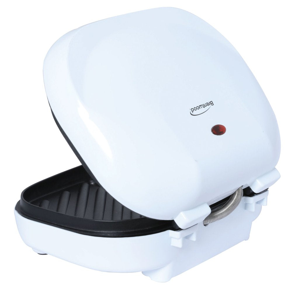 Brentwood TS-605 Non-Stick 750W Indoor Electric Contact Grill, White