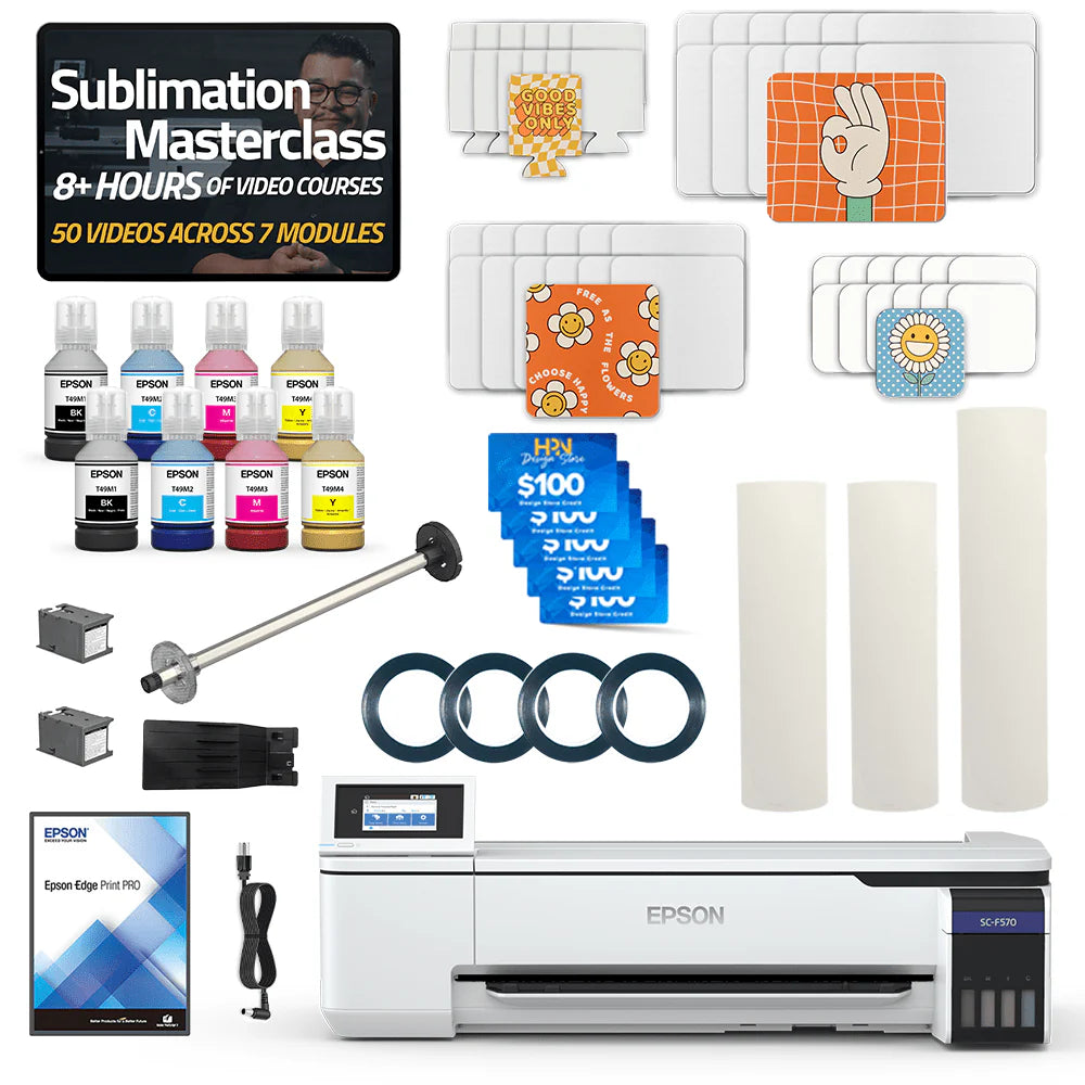Surecolor F570 24" Pro Sublimation Printer Flat Blanks Bundle
