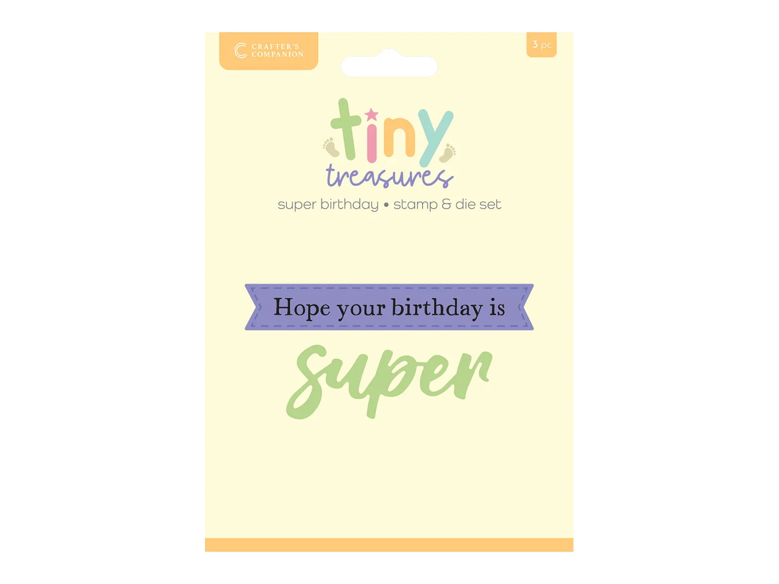 Crafter’S Companion Tiny Treasures Collection Stamp & Die - Super Birthday
