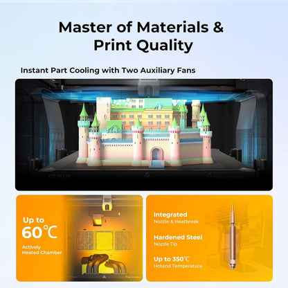 Creality K2 plus Combo 3D Printer, Multi Color Printing with New CFS, Max 600Mm/S Printing Speed, Full-Auto Leveling, Next-Gen Direct Drive Extruder, Dual Al Camera, Build Volume 350 * 350 * 350Mm