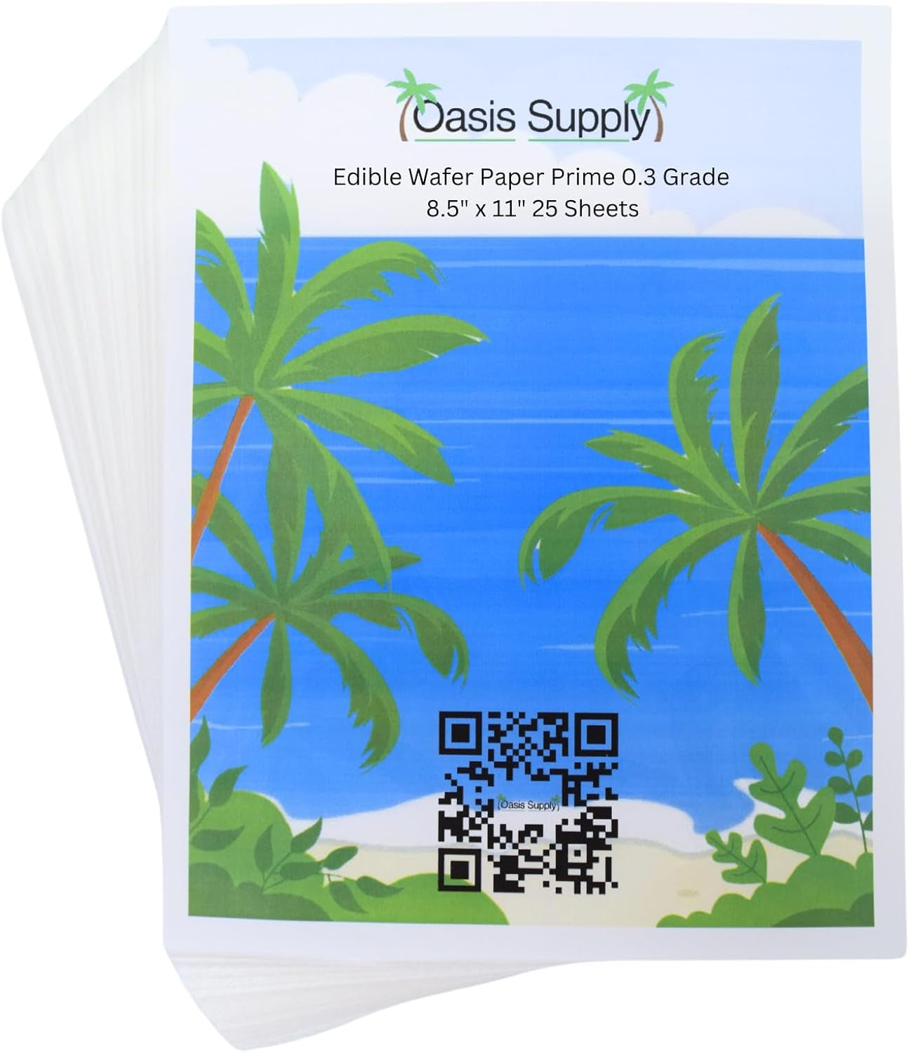 Oasis Supply 25 Piece O-Grade Wafer Paper Pack, 8" by 11"