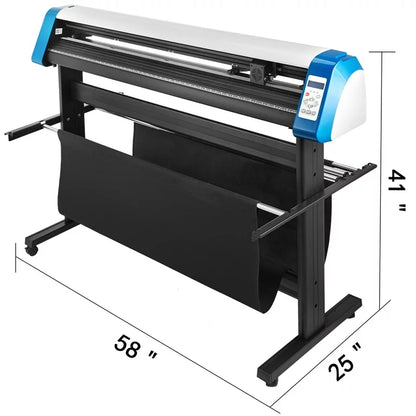 VEVOR Vinyl Cutter 53 inch Vinyl Cutter Machine Semi-Automatic DIY Vinyl Printer Cutter Machine Manual Positioning Sign Cutting with Floor Stand Signmaster Software