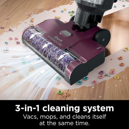 Hydrovac 3In1 Vacuum, Mop & Self-Cleaning Corded System, with Antimicrobial Brushroll* & Multi-Surface Cleaning Solution, Perfect for Hardwood, Tile, Marble, Laminate & Area Rugs, WD100