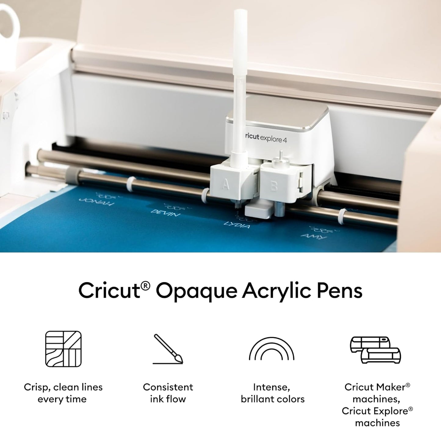 Cricut® Acrylic Gel Pens Set, 1.0 Mm (6 Ct) - for Use with Maker, Explore, & Venture Machines