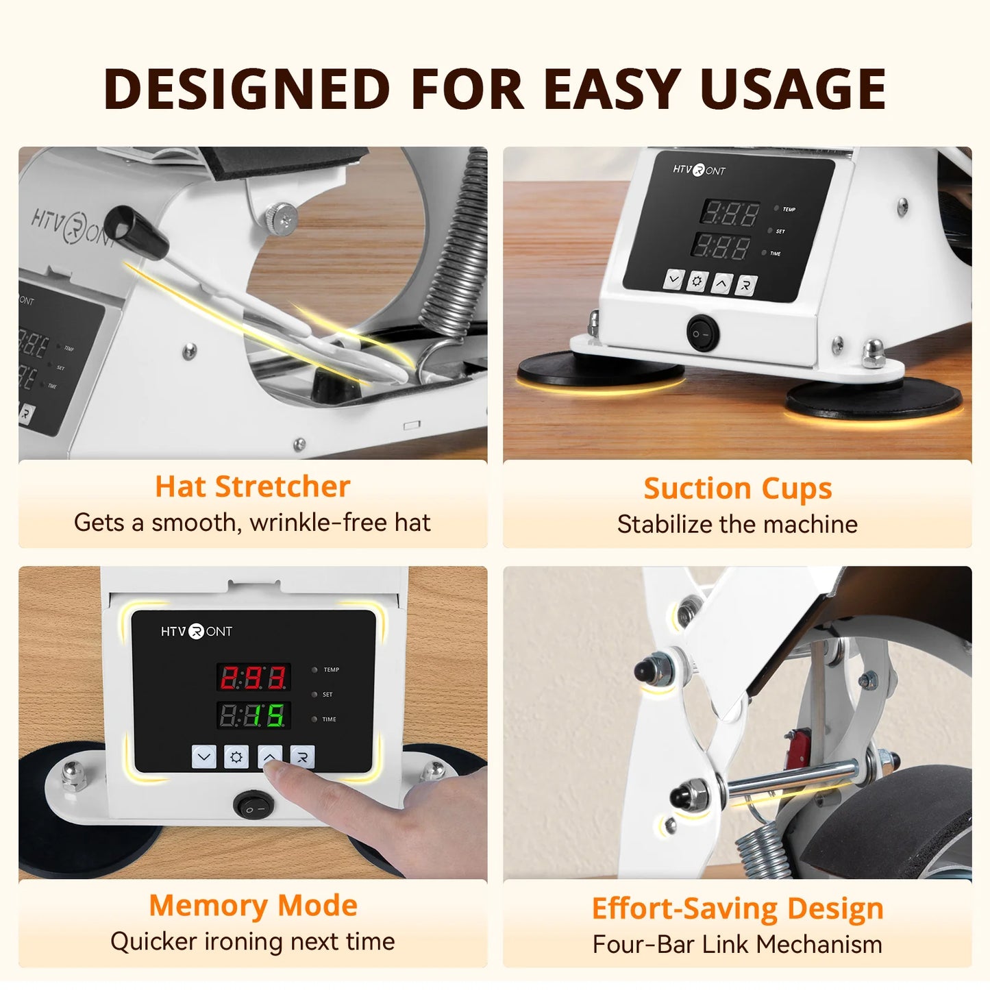 [Machine Bundle] HTVRONT Manual Hat Heat Press + Auto Heat Press 2-15"X15"