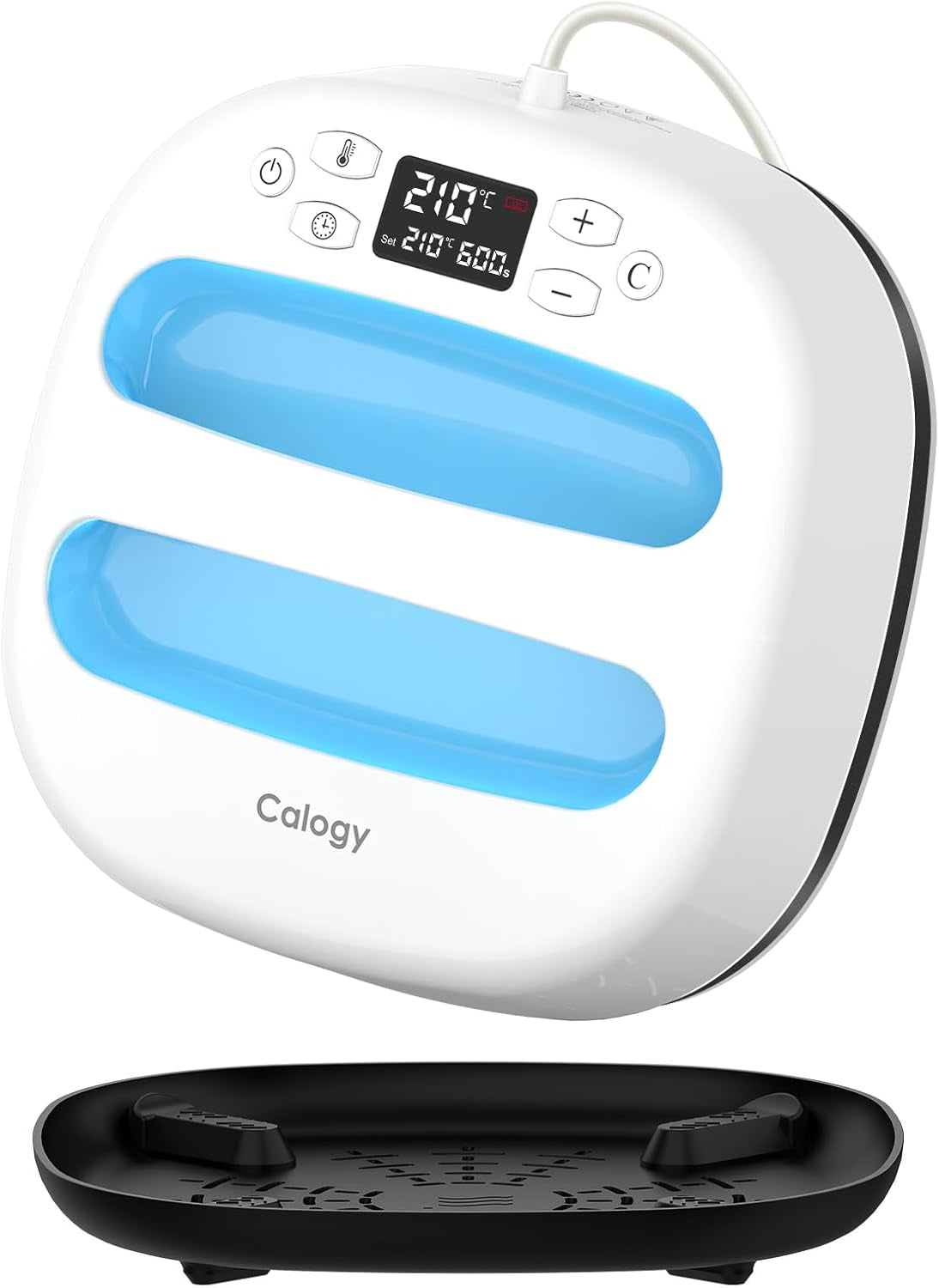 Calogy 10 * 10 Inches Heat Press Machine, Mini Heat Press, and 15 * 15 Inches Heat Press Mat Kit