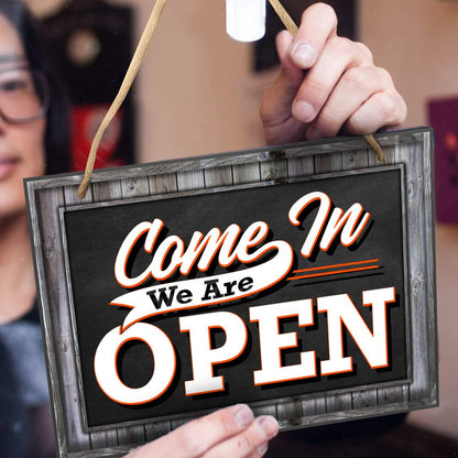 Signs Open Closed Sign for Business Door - Reversible Double Sided | 1