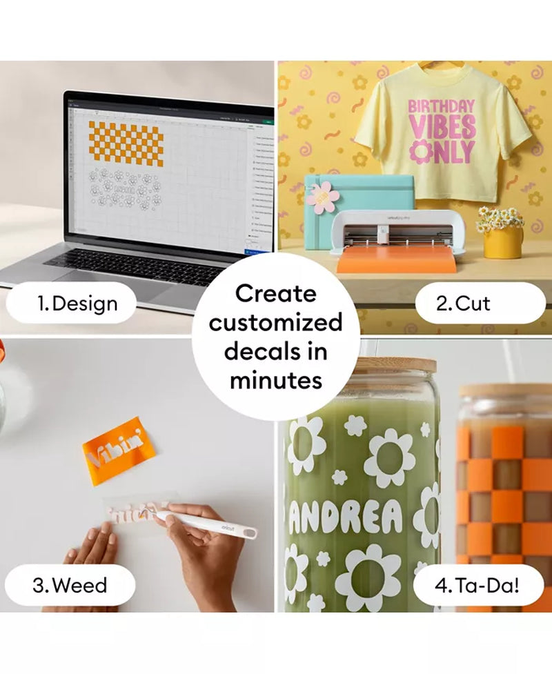 Joy Xtra Die-Cutting Machine with Smart Vinyl Sampler Packs, Transfer Tape and Tool Set Bundle