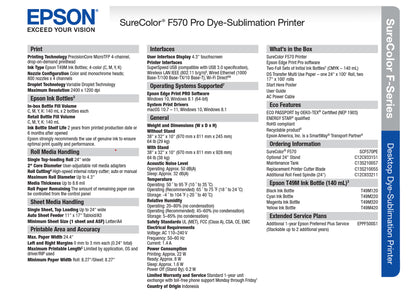 F570 Sublimation Printer