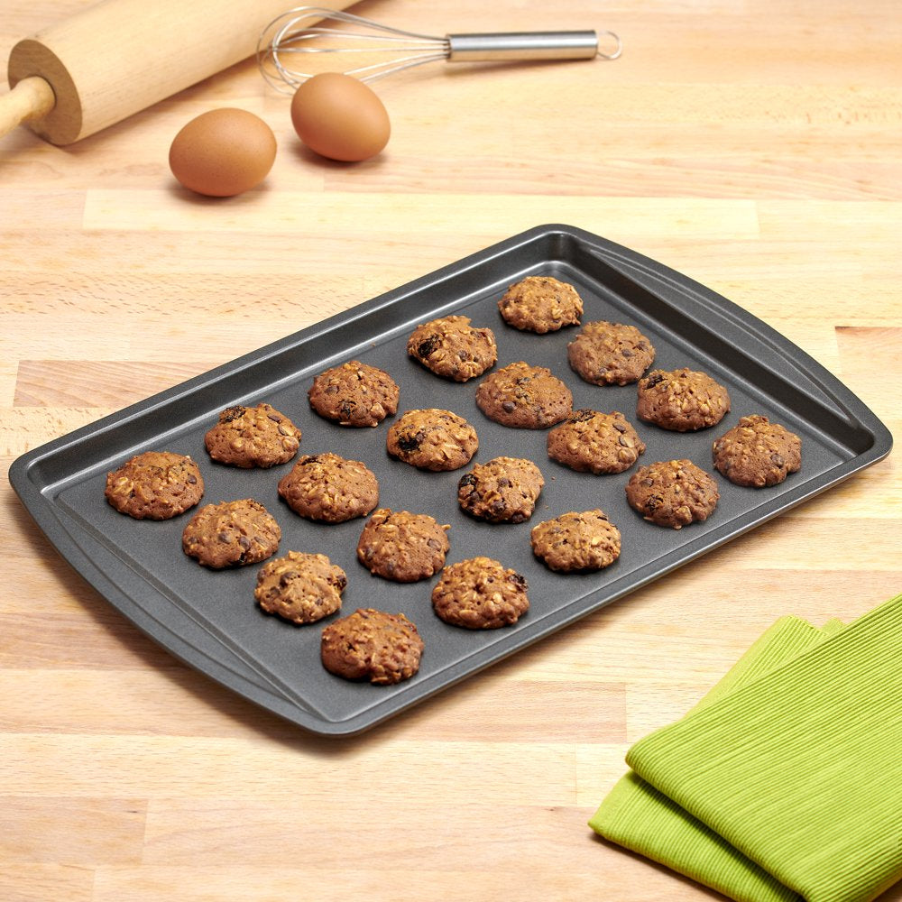 3PC Nonstick Cookie Set, 11.2" X 17.2", 10.2" X 15.2", 9.2" X 13.2", Gray