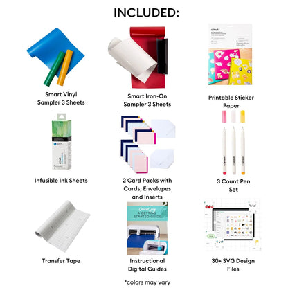 Cricut Deluxe All-In-One Materials and Accessories Bundle for Cricut Joy Xtra Machines