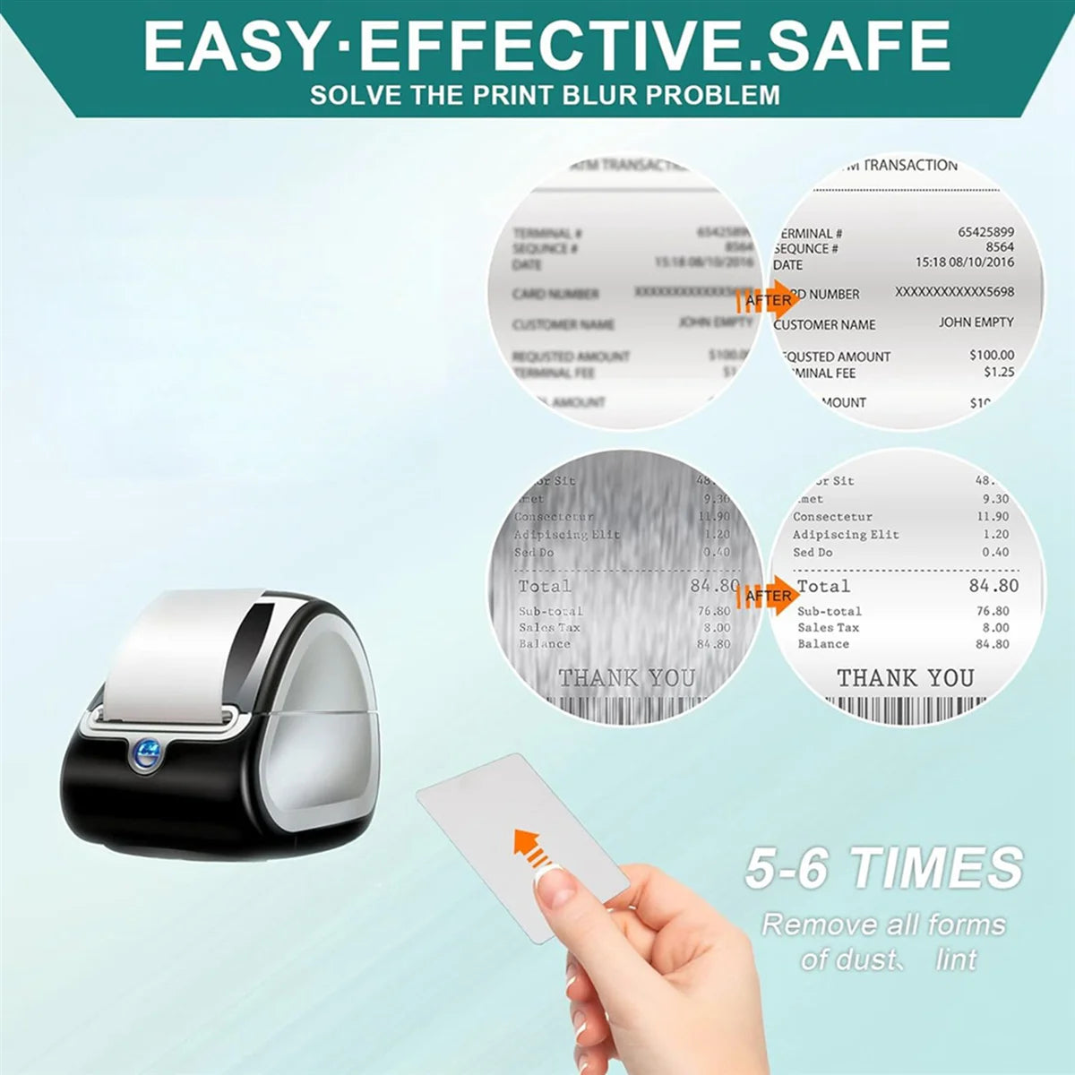 Label Printer Cleaning Card for Label Writer Label Printers 20-Pack