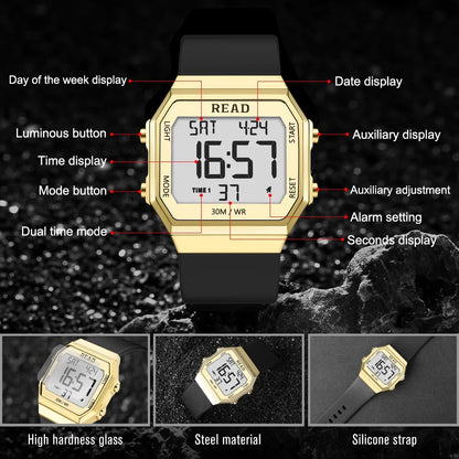 Men'S Wristwatches, Digital Watches, Men'S Sports Watches, Unisex Digital Wristwatch, Metal Case LCD Digital Watches, Men'S Digital Watches