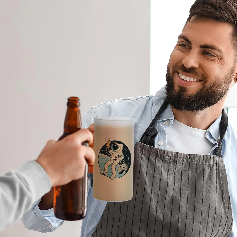 Wholesale 22 OZ Sublimation Glass Beer Mugs Bulk Frosted White 8 Pack