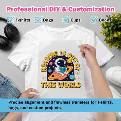 Heat Transfer Mask for Heat Transfer Paper for T-Shirts 1 Roll, 11.7" X 170" Masking Film Clear Iron on Transfer Tape for HTV Printable Heat Transfer Vinyl