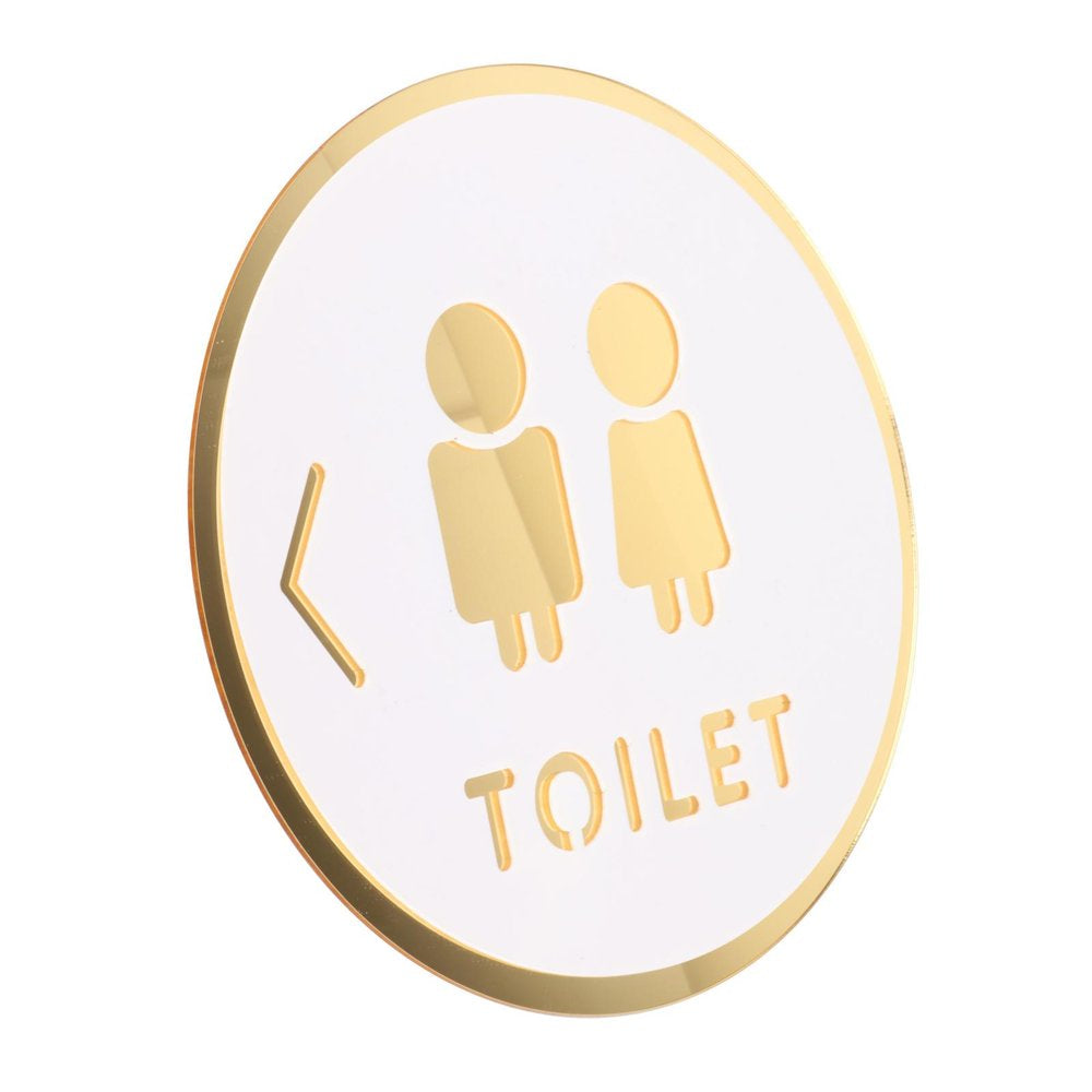 Toilet Door Sign Bathroom Sign Acrylic Pictogram Toilet Symbol Bathroom Door Signage Restroom Sign for Commercial Public Place Store Mall Style C