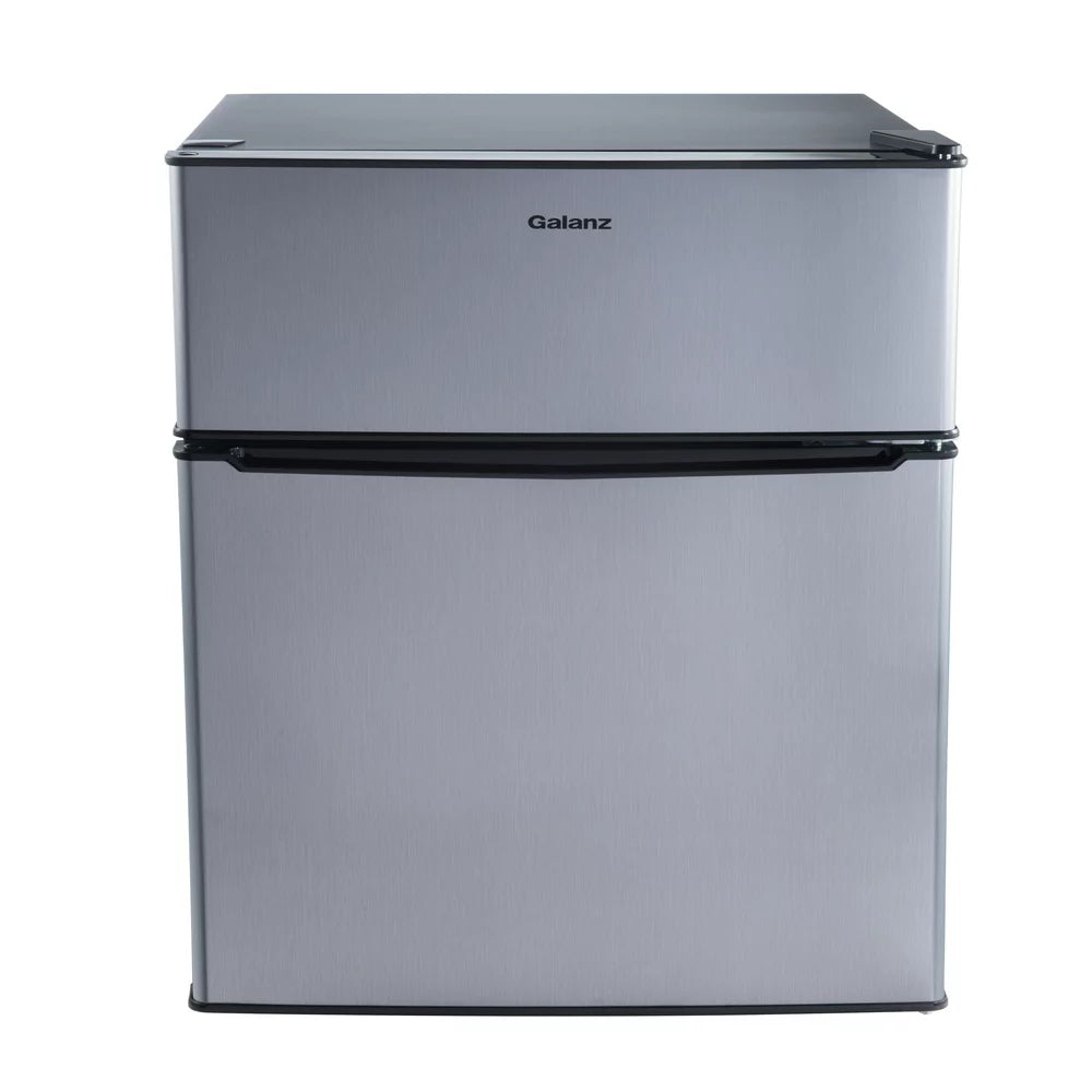 3.1 Cu Ft Two Door Mini Fridge with Freezer Estar GL31S5E, Stainless