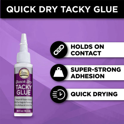 Aleene'S Tacky 5-Piece Trial Pack, All Purpose Glue for Crafts and DIY Projects, Includes Original Tacky Glue, Clear Gel, Quick Dry, and Fast Grab Adhesive, .66 Fl Oz 5-Pack