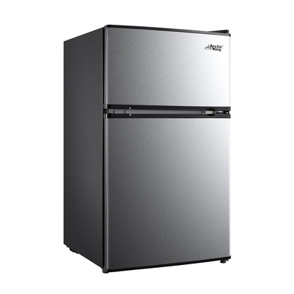 3.2 Cu Ft Two Door Mini Fridge with Freezer, Stainless Steel, E-Star, ARM32D5ASL