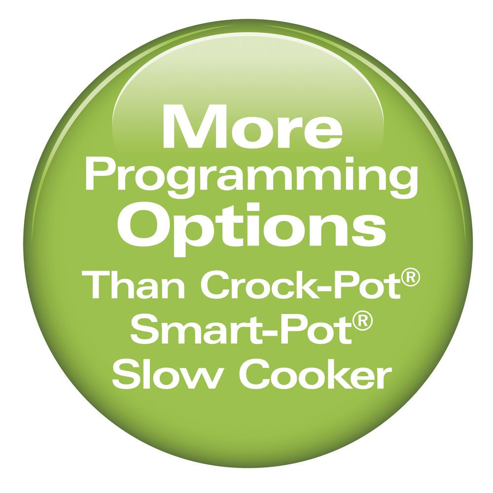 Stay or Go Programmable Slow Cooker with Party Dipper, 7 Quart Capacity, Removable Crock, Stainless Steel, 33477