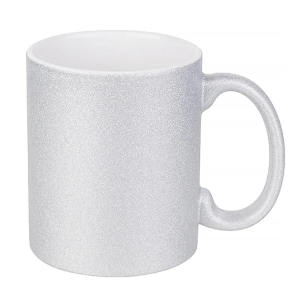 HPN Sublicraft 11 Oz. Glitter Sublimation Ceramic Mug - 12 per Case