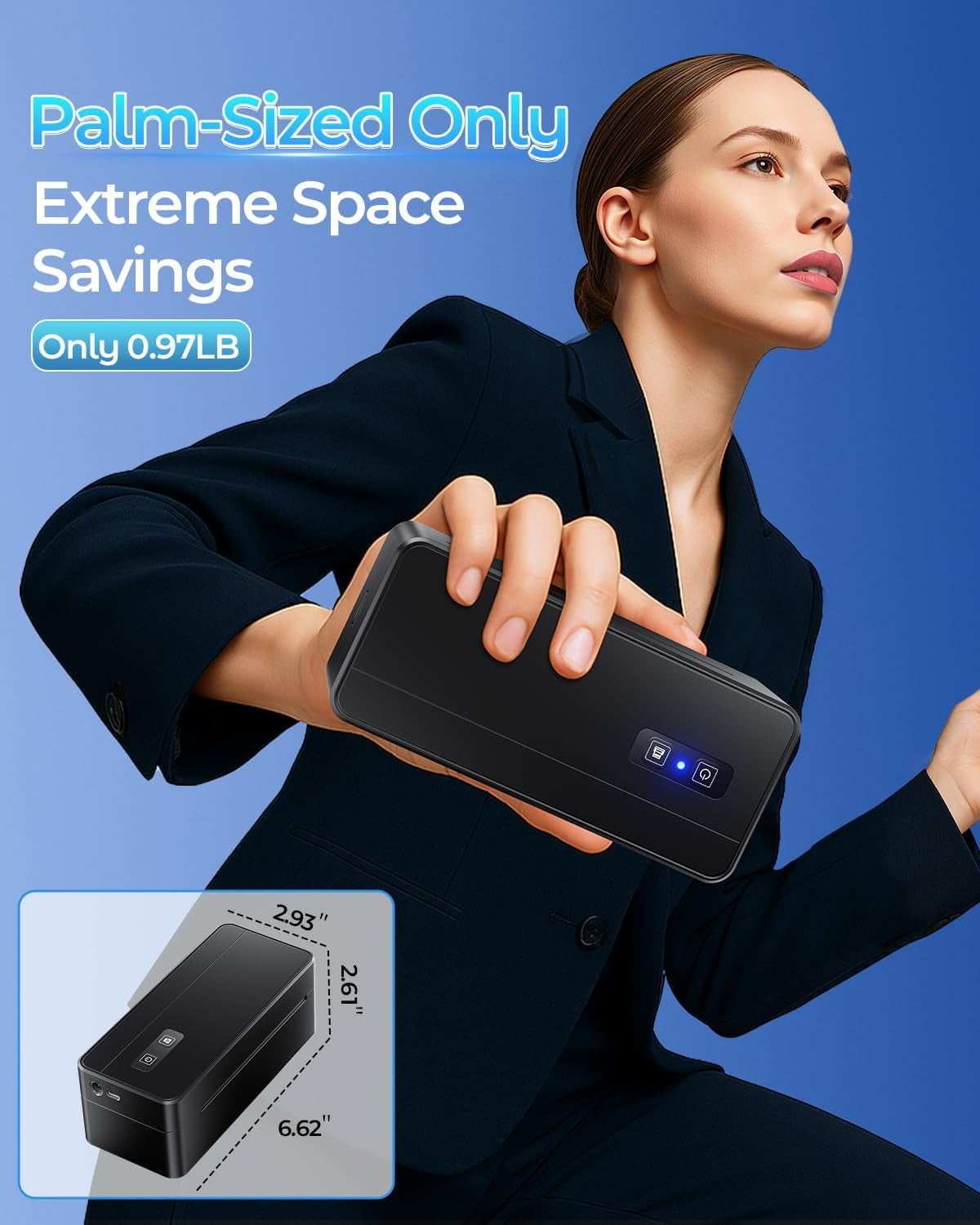 Bluetooth Thermal Shipping Label Printer, 4X6 Thermal Label Printer for Small Business, 2410BT Wireless Label Printers Compatible with Ios Android Phone&Pad&Pc, Widely Used for Ebay, USPS, Fedex, Etc