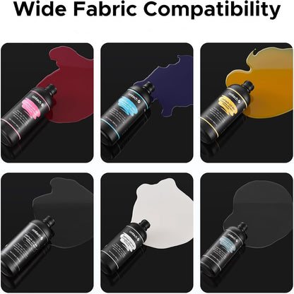 Omtech 500Ml UV Printer Ink Set, 6 Colors CMYK + White + Varnish, Low Odor UV Curable Ink, Compatible with F1080 I1600 XP600 I3200 L1800 L800 R1390 L1300 DX7, for Acrylic Glass Metal