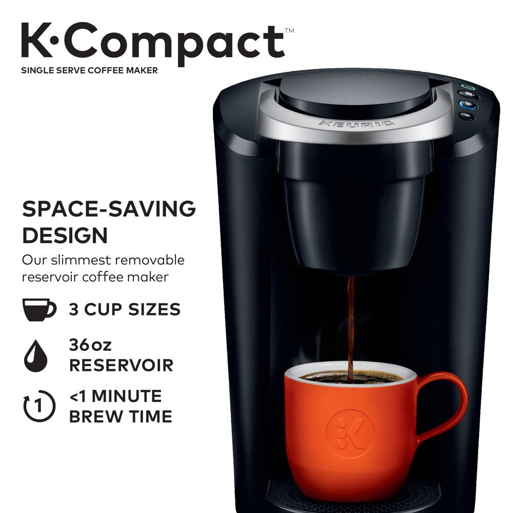 K-Compact Single-Serve K-Cup Pod Coffee Maker, Black