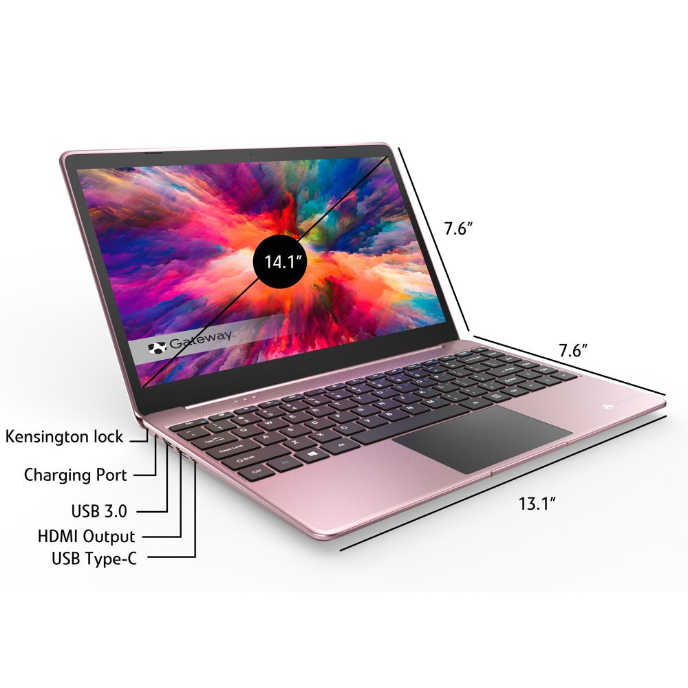 14.1" Ultra Slim Notebook, FHD, Intel� Core? I5-1135G7, Quad Core, Intel� Iris� Xe Graphics, 512GB SSD, 16GB RAM, Tuned by THX?, Fingerprint Scanner, 1MP Webcam, HDMI, Windows 10, Rose Gold