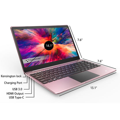 14.1" Ultra Slim Notebook, FHD, Intel� Core? I5-1135G7, Quad Core, Intel� Iris� Xe Graphics, 512GB SSD, 16GB RAM, Tuned by THX?, Fingerprint Scanner, 1MP Webcam, HDMI, Windows 10, Rose Gold