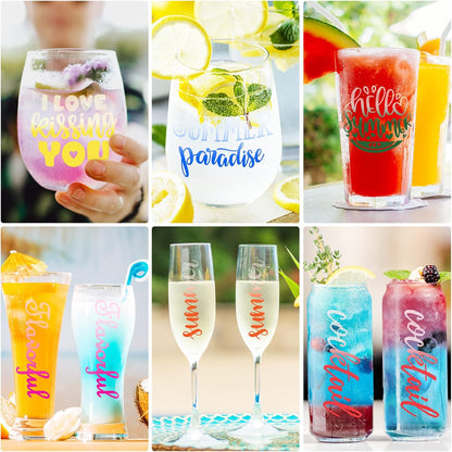 Cold Sensitive Color Changing Vinyl for Craft Cutter Adhesive Permanent Vinyl Sheets(Translucent to Blue, Red, Purple,Orange,Yellow,Green),12" X 12" 6 Sheets/Pack