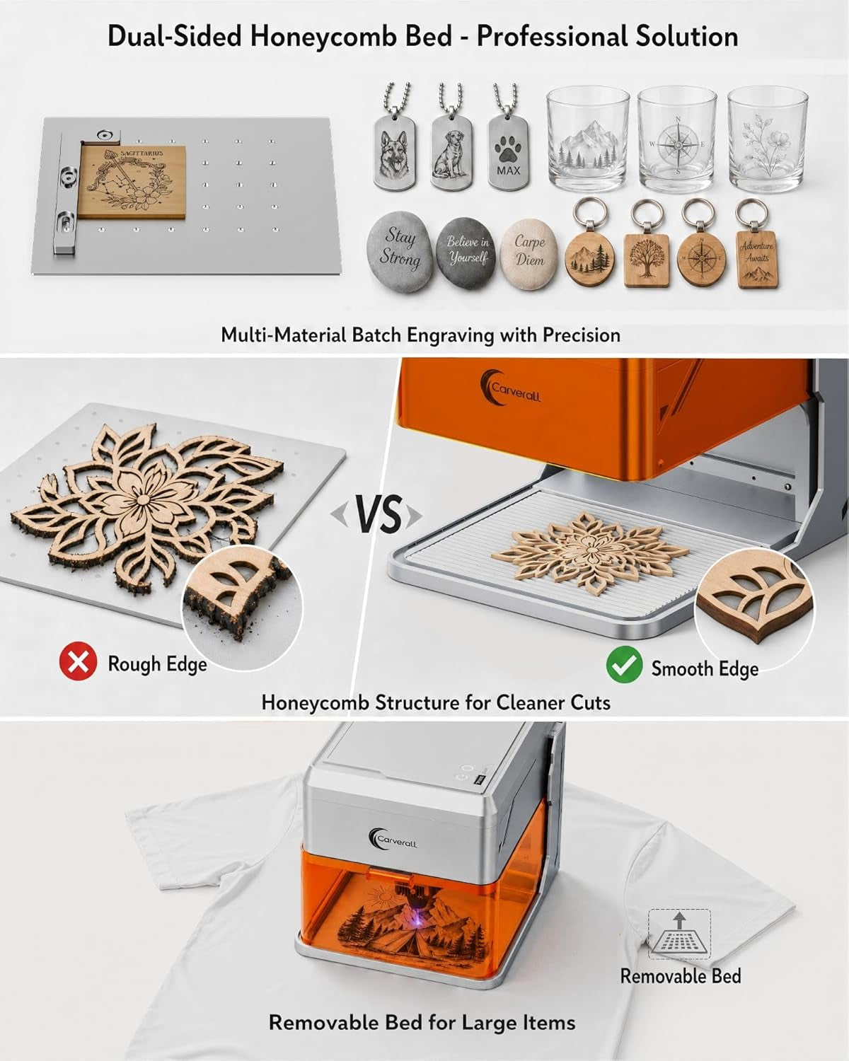 A1 Pro 10W Mini Laser Engraver with Camera, Portable Laser Engraver and Cutter Desktop Lazer Engraving Machine for Wood Leather Painted Metal Glass, Home DIY, Small Business, Class 1