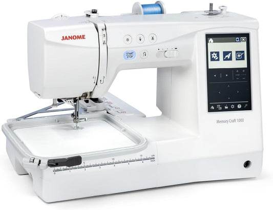 Janome Memory Craft 1000 Combination Sewing & Embroidery Machine - Max Embroidery 5.5" X 5.5"