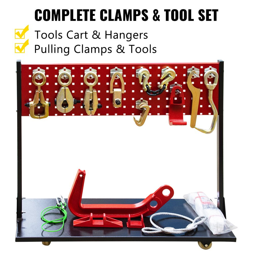 Auto Body Frame Straightener 10 Ton PSI Air Pump Frame Puller Portable Auto Body Puller Frame Straightener with Clamps and 10,000 PSI Hydraulic Foot Pump for Auto Repair Shop
