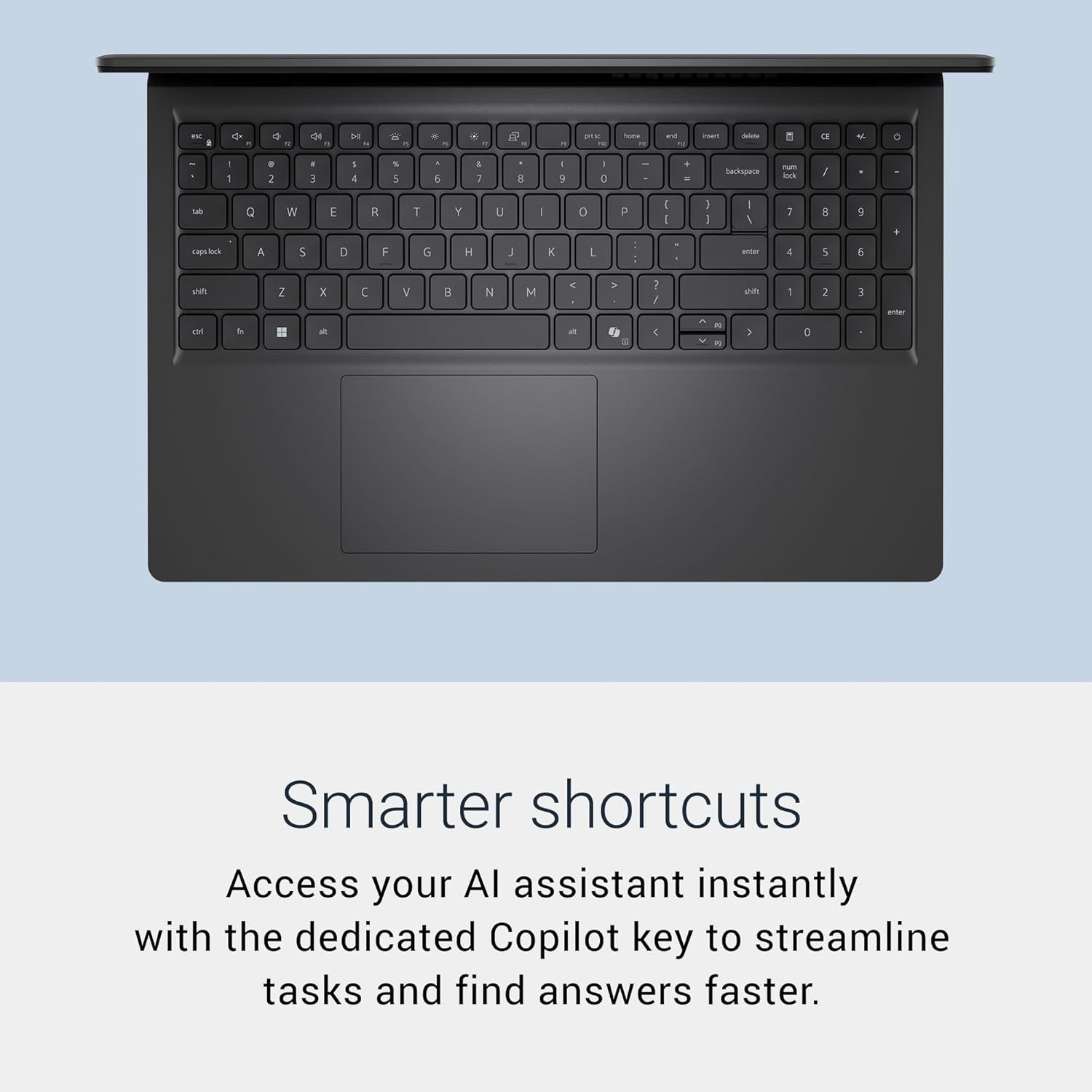 Dell 15 Laptop D15260-15.6-Inch FHD 60Hz 300 Nits Display, Intel Core Ultra 7 Processor 255U, Intel Graphics, 16GB Memory, 1TB SSD, English US Backlit Keyboard AI Copilot Hotkey, Windows 11 Home
