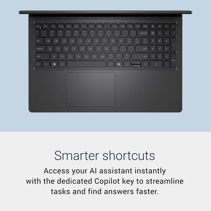 Dell 15 Laptop D15260-15.6-Inch FHD 60Hz 300 Nits Display, Intel Core Ultra 7 Processor 255U, Intel Graphics, 16GB Memory, 1TB SSD, English US Backlit Keyboard AI Copilot Hotkey, Windows 11 Home