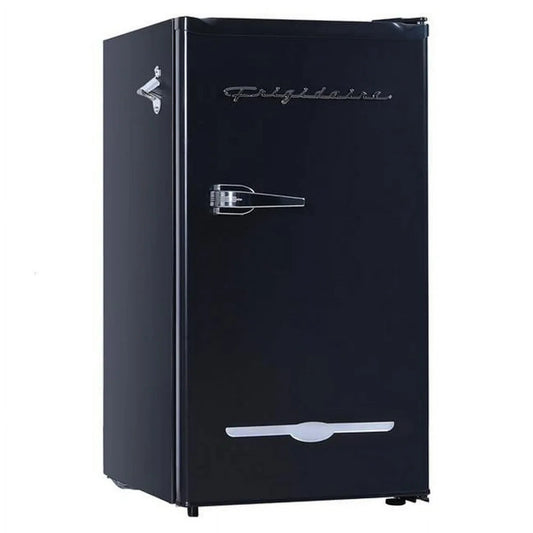 3.2 Cu. Ft. 65W Retro Bar Fridge with Side Bottle Opener, Black