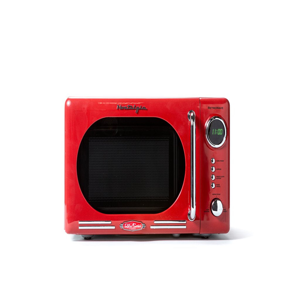 Retro 0.7 Cubic Foot 700-Watt Countertop Microwave Oven, Retro Red, NRMO7RD6A